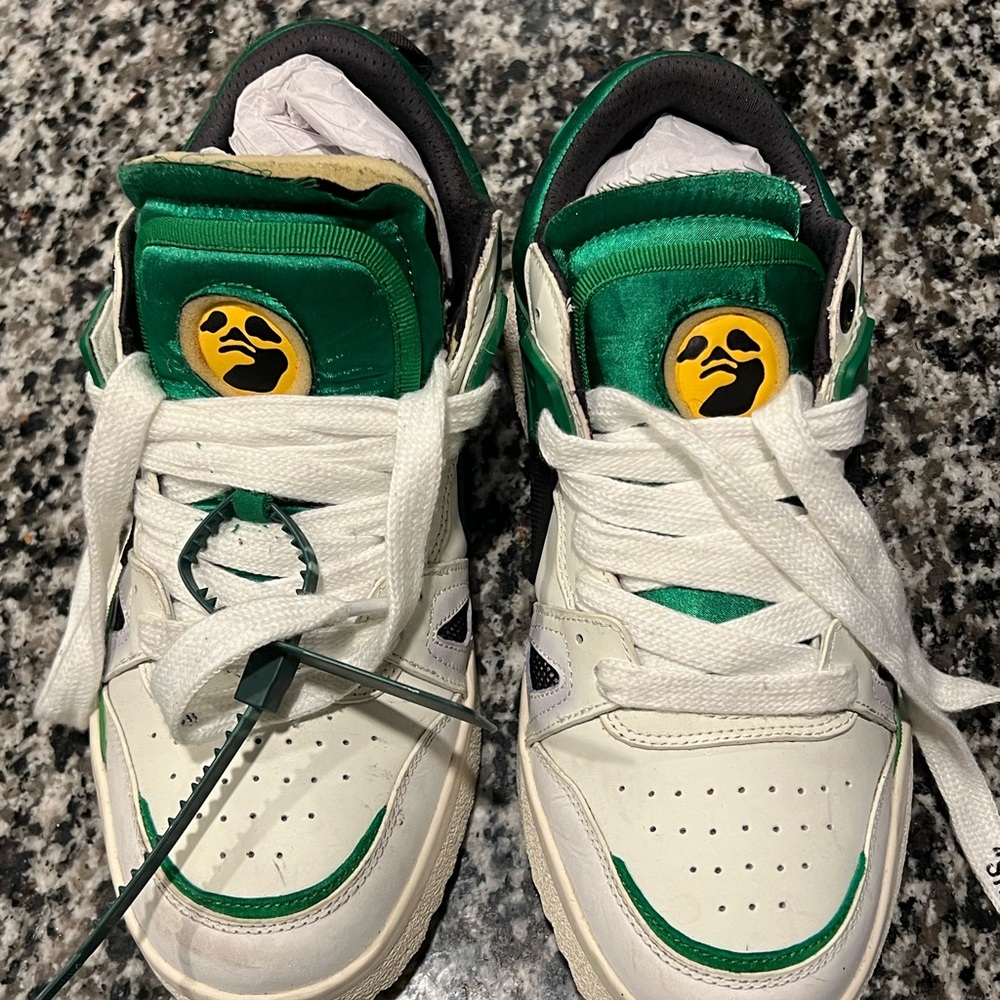 Off-White mid top sponge leather sneakers! Size Euro 40, US 7/7.5